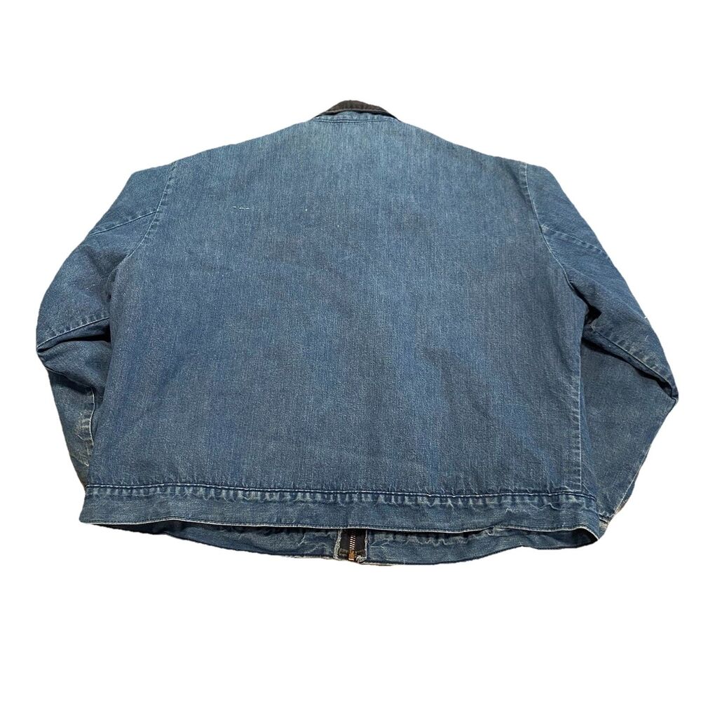 Vintage Big Ben Denim Detroit Jacket Coat Blanket Lined USA Made 70s Scoville XL - Picture 9 of 9